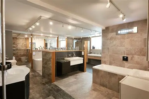 Bathroom display at Merritt and Fryers showroom in Skipton